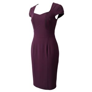 Stop Staring Vintage Wiggle Dress - Eggplant purple - Sz 14